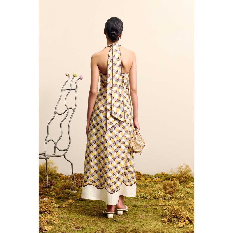 AL&Eacute;MAIS Basilia Halter Midi Dress image number 1