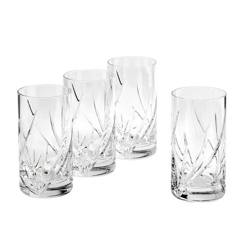 Royal Doulton Harper Crystal Glass Highball Set of 4