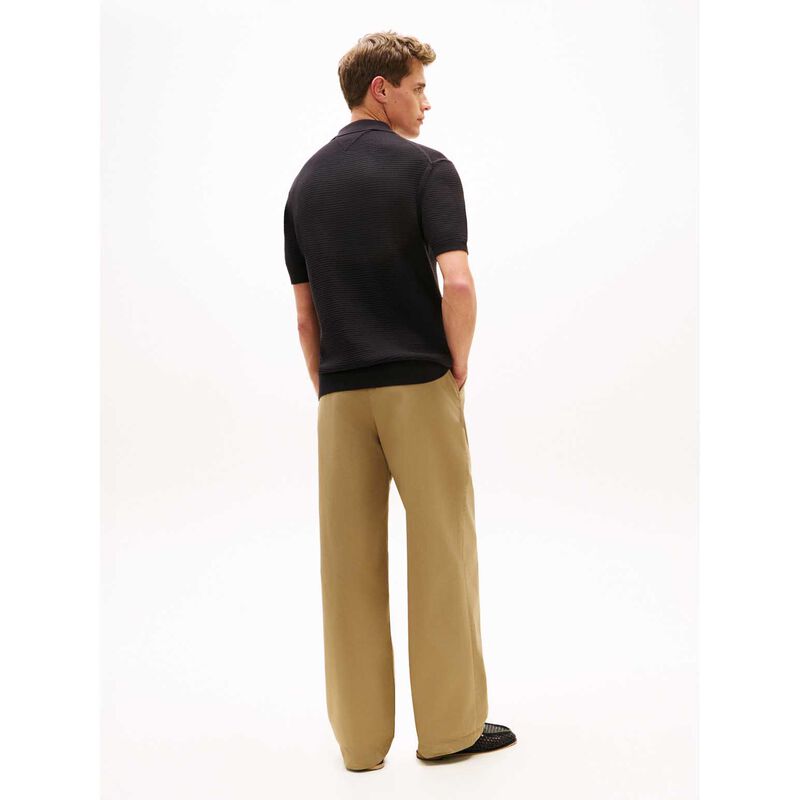 Tommy Hilfiger Regular Fit Textured Knit Zip Polo Shirt image number 1