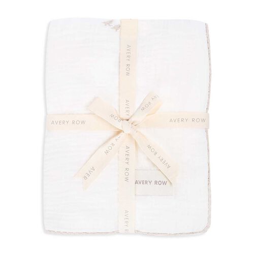 Avery Row Embroidered Muslin Blanket - Little Farm
