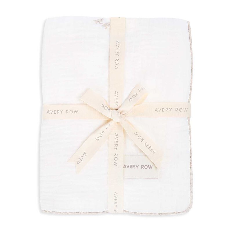 Avery Row Embroidered Muslin Blanket - Little Farm image number 0
