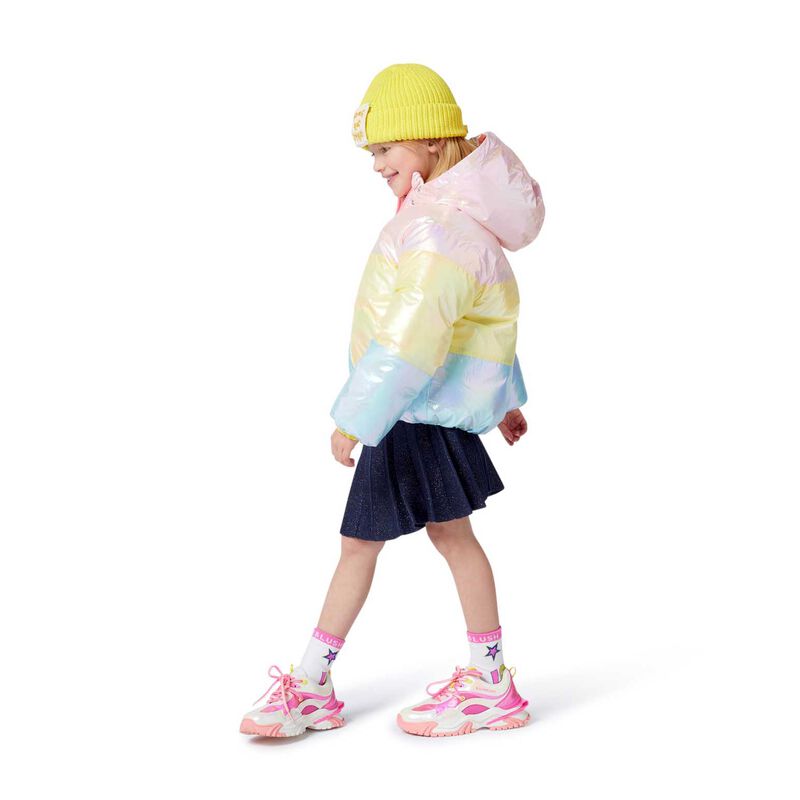 Billieblush Tricolor Hooded Puffer Jacket 3Y-6Y image number 1
