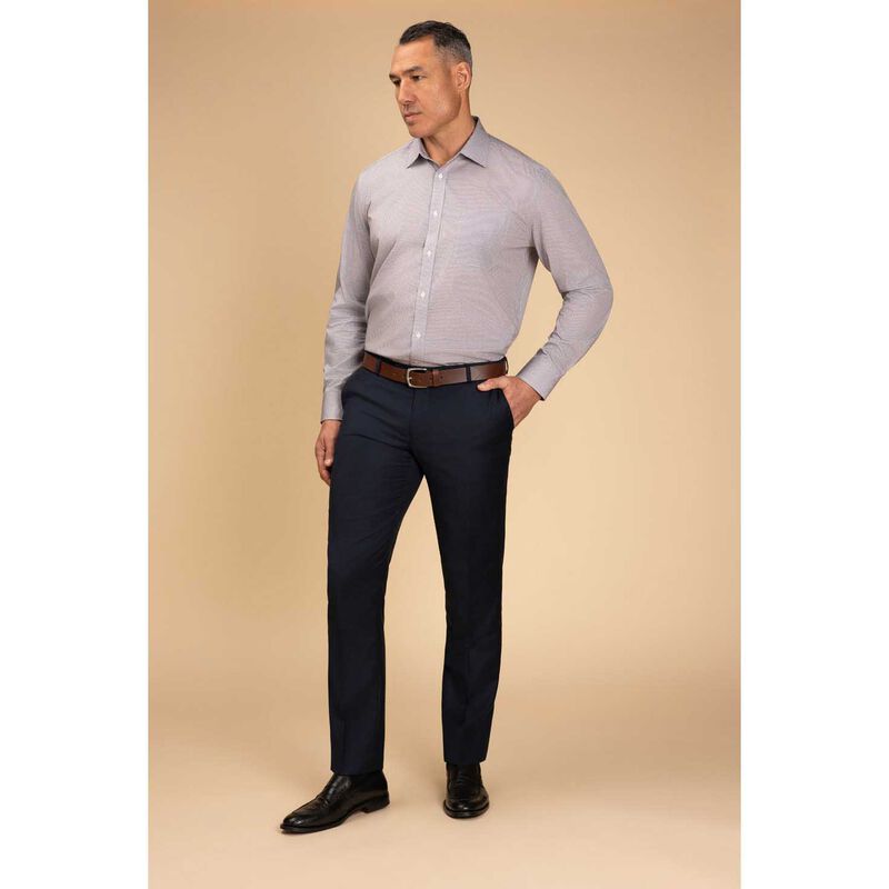 Rembrandt Sinatra Navy & Maroon Microdesign Shirt image number 3