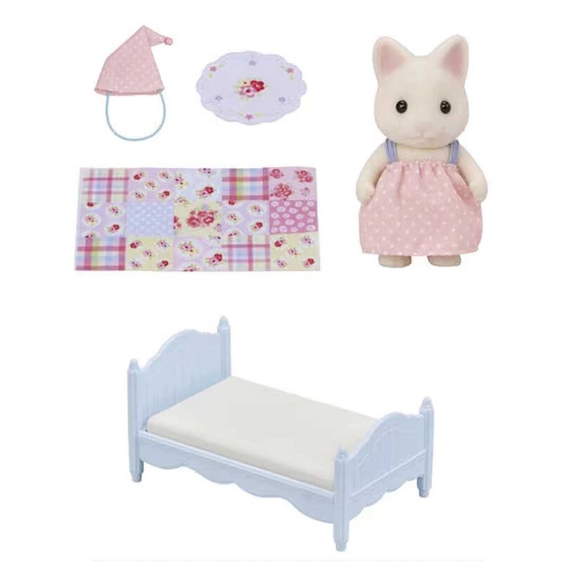 Sylvanian Families Floral Cat Girl's Naptime Set image number 2