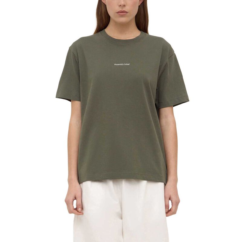 Assembly Label Womens Atelier Logo Tee Moss image number 0