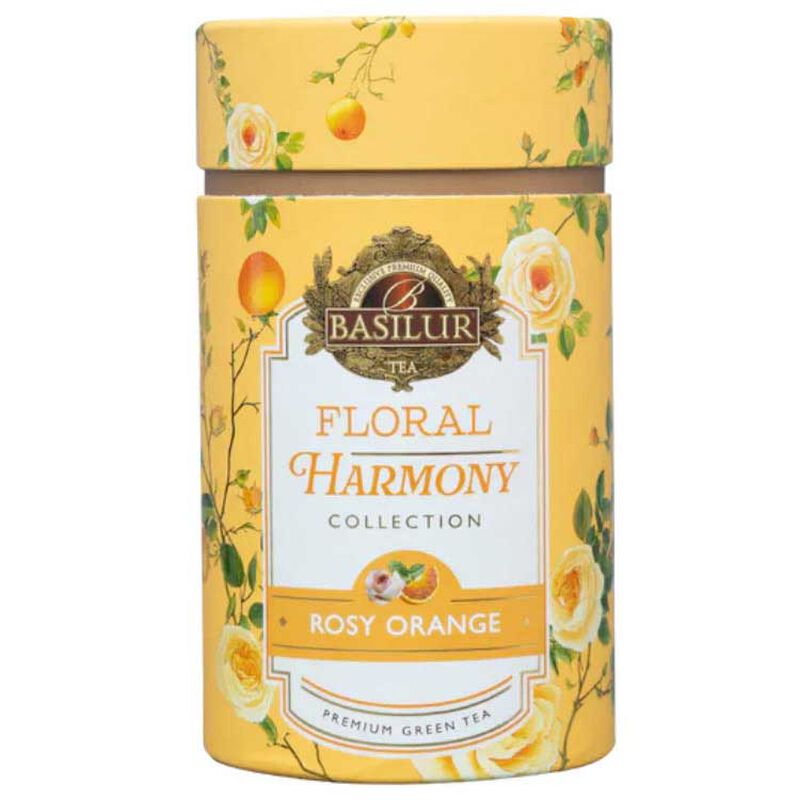 Basilur Floral Harmony Canister Loose Tea 75g - Rosy Orange image number 0
