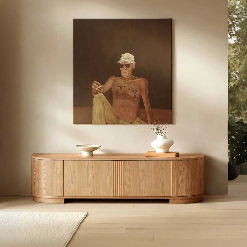 NED Collections Elm TV Unit 160cm - Natural image number 1