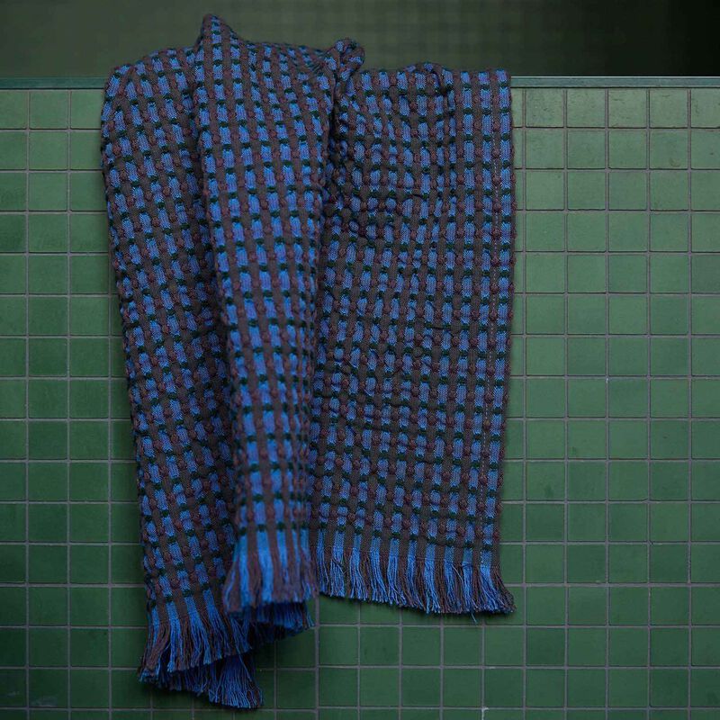 Citt&agrave; Aalto Bath Towel Cerulean/Multi 80x150cm image number 1