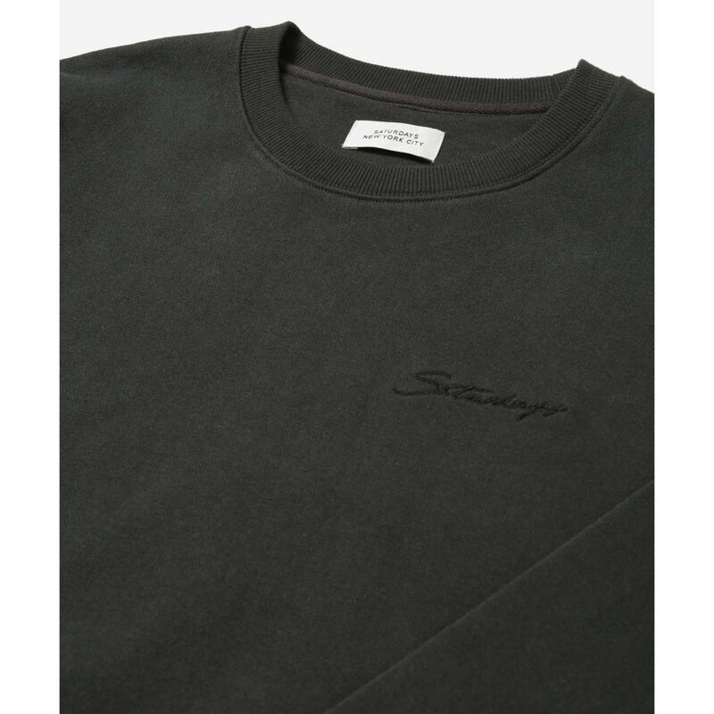 Saturdays NYC Bowery Script Embroidered Sweatshirt image number 1