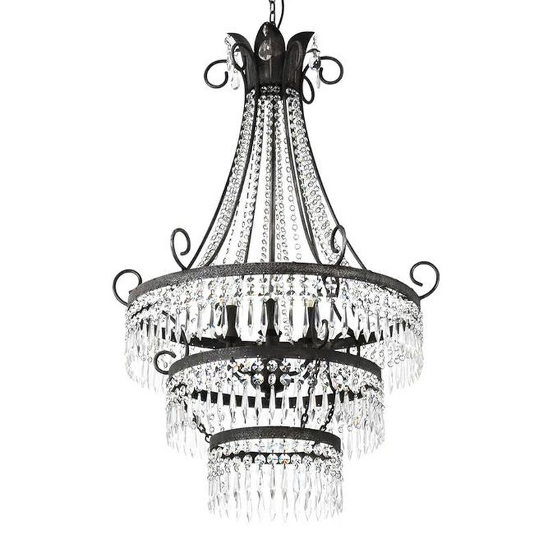 French Country Diana 6 Light Cut Glass Chandelier image number 0