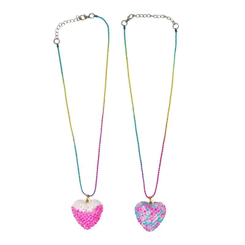 Pink Poppy Sparkly Pendant Necklace image number 0