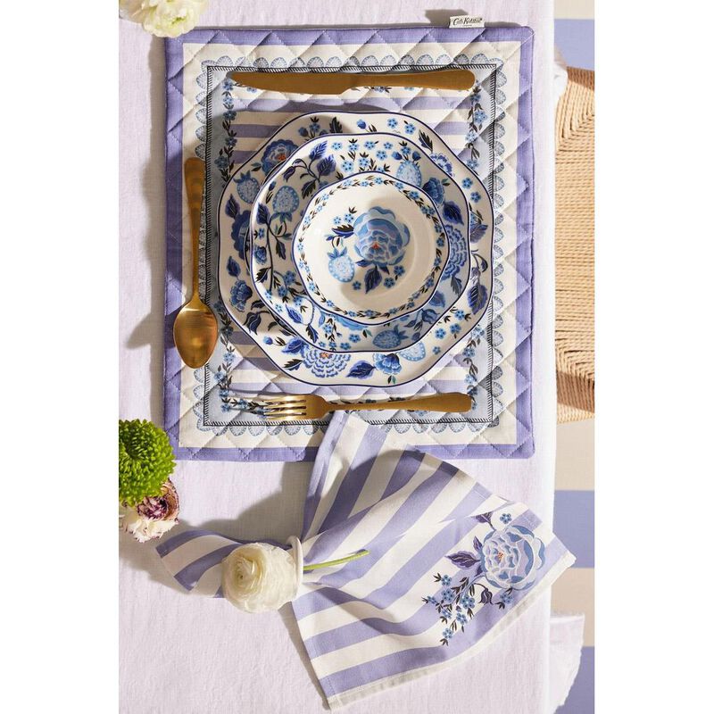 Cath Kidston Strawberry Garden Blue 4Pk Napkins image number 1