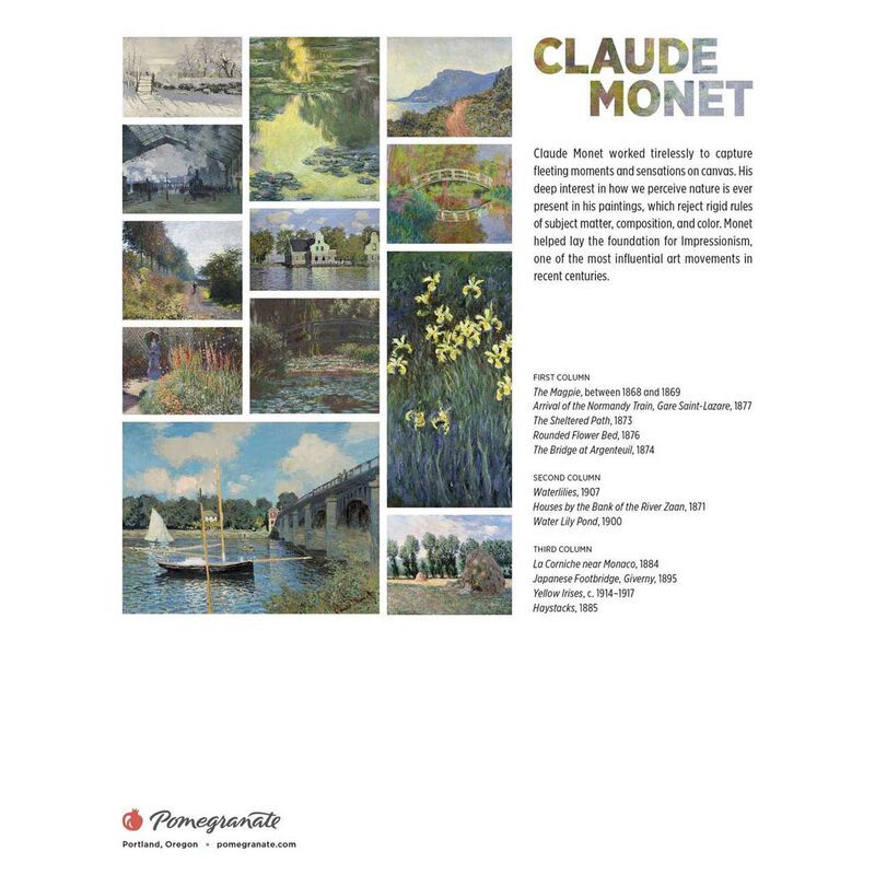 Pomegranate Claude Monet 2026 Mini Wall Calendar image number 2