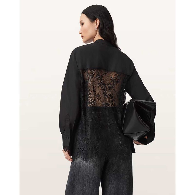 AllSaints Ethel Lace Trim Shirt image number 1