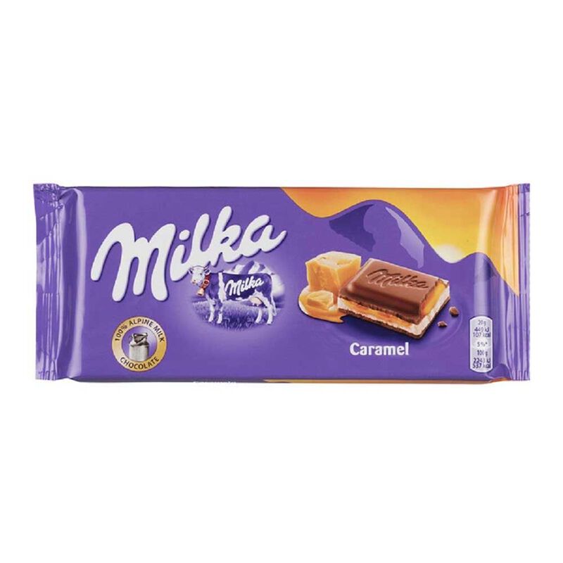 Milka Caramel Chocolate Bar 100g image number 0