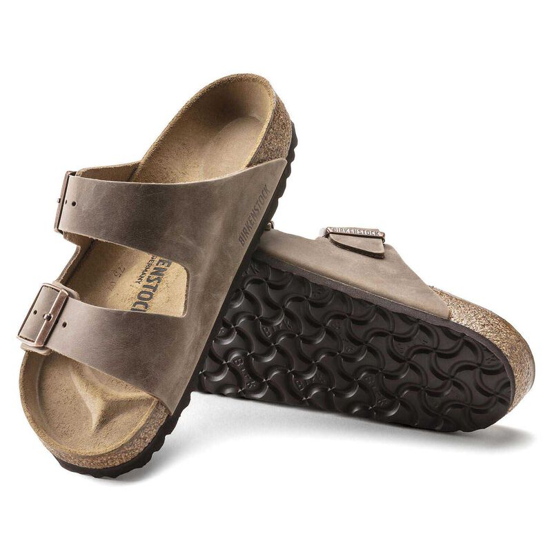 Birkenstock Arizona Oiled Leather Tobacco Regular Width Sandal image number 3