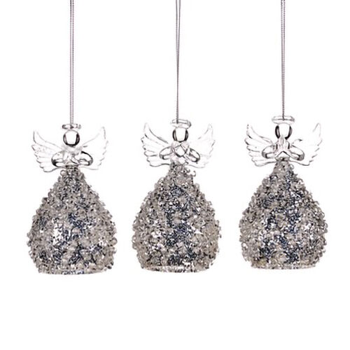 Goodwill Glass Jewel Round Angel Ornament Assorted 9cm