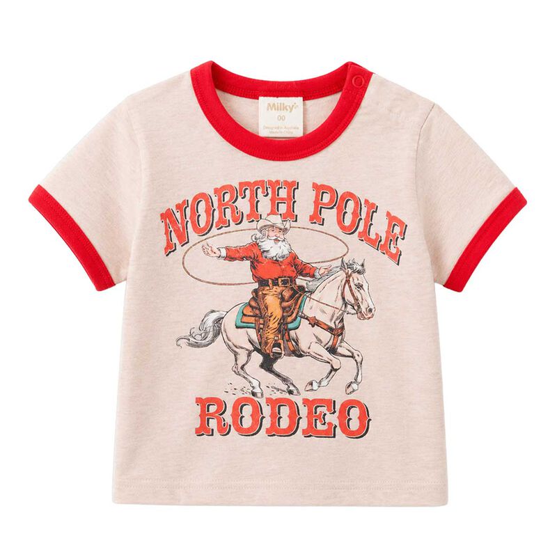 Milky Rodeo Santa Tee 00-1Y image number 0