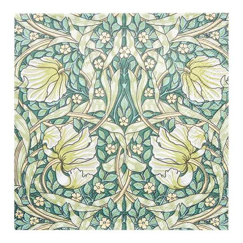 IHR William Morris Pimpernel Green Luncheon Napkin