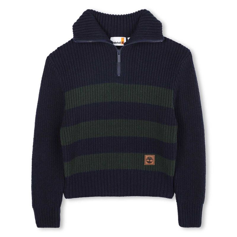 Timberland Quarter Zip Trucker Sweater 4Y-6Y image number 0