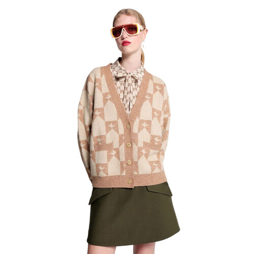 Karen Walker Monogram Chunky Cardigan
