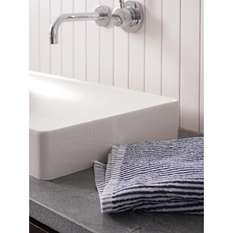 Città Stripe Cotton Hand Towel Navy/White  - 45x75cm image number 2