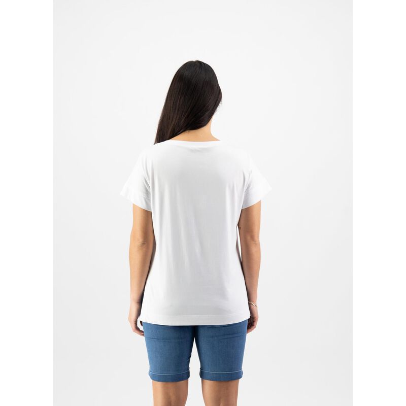 Vassalli Drop Sleeve Top With Stepped Hem image number 10