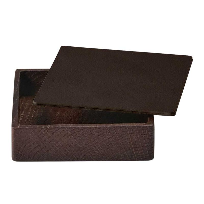 LIND DNA Wood Box & Lid Square Oak Smoked Nupo - Hazel image number 0
