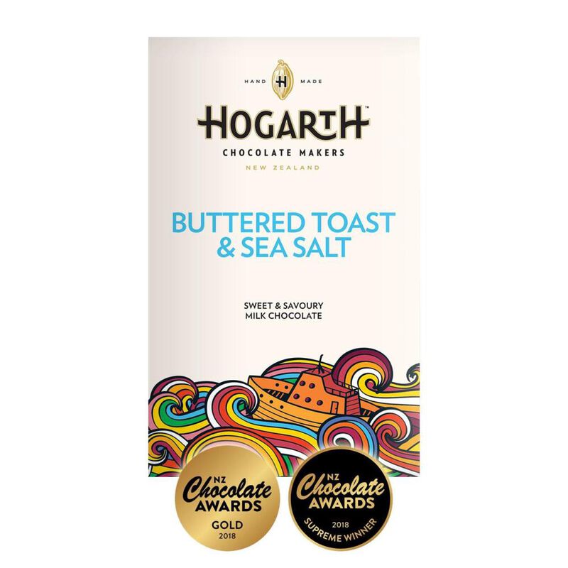 Hogarth Chocolate Buttered Toast & Sea Salt Milk Chocolate Bar 70g image number 0