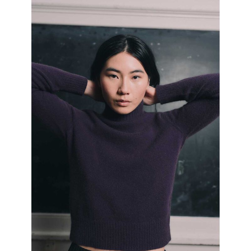 Standard Issue Merino Okewa Crop Funnel Neck Jersey image number 3