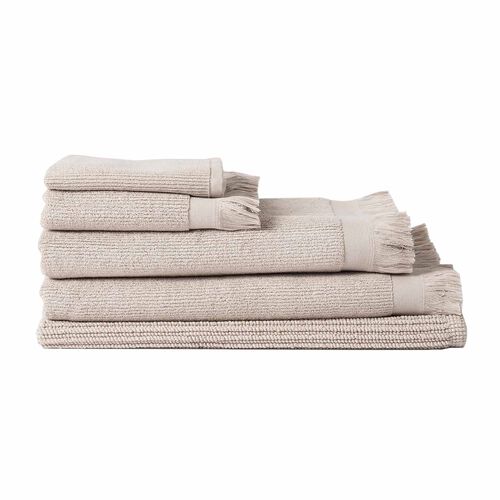 Città Ribbed Bath Sheet Oat 90x160cm