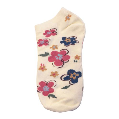 Stella + Gemma Socks White Arrangement Of Flowers
