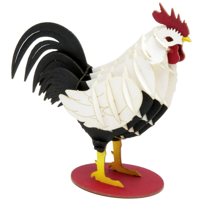 Fridolin 3D Paper Model - Rooster image number 0