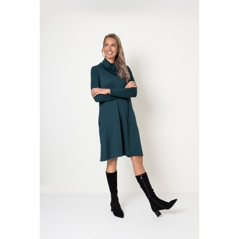 B Merino Cowl Neck Dress image number 3