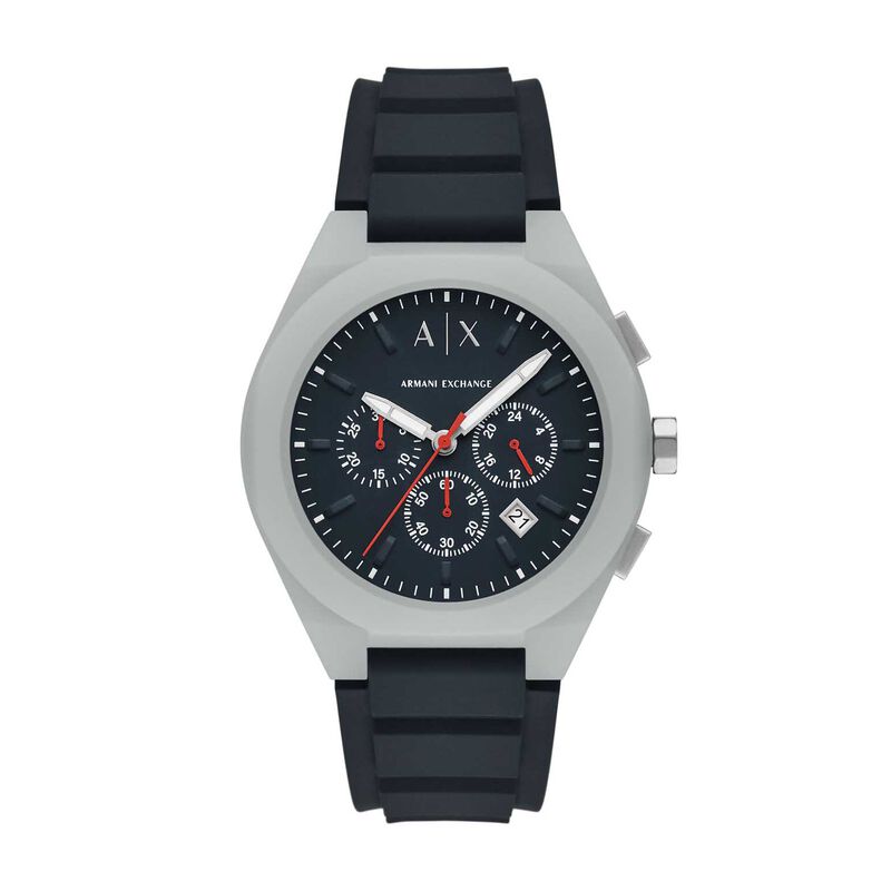 Armani Exchange Sync Chronograph Gray Silicone Watch AX4172 image number 0