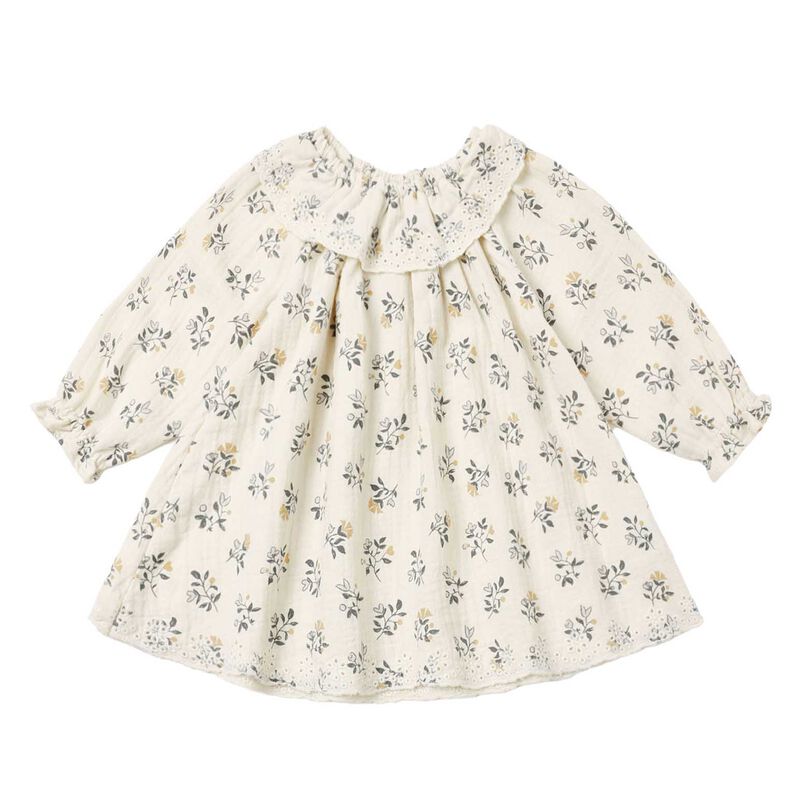 Quincy Mae Long Sleeve Isla Dress French Floral 6-24M image number 0