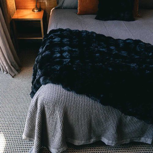 Top Drawer Black Bear Fur Throw 150x200cm
