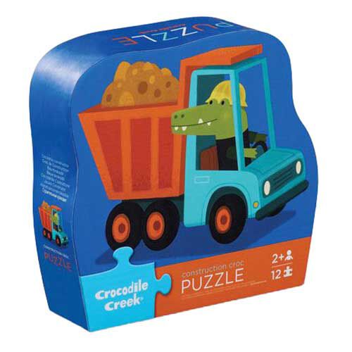 Crocodile Creek 12Pc Mini Puzzle - Construction Crocodile
