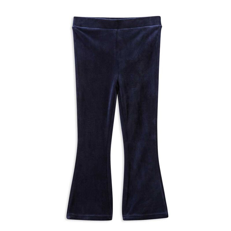 Milky Navy Velour Flares image number 0