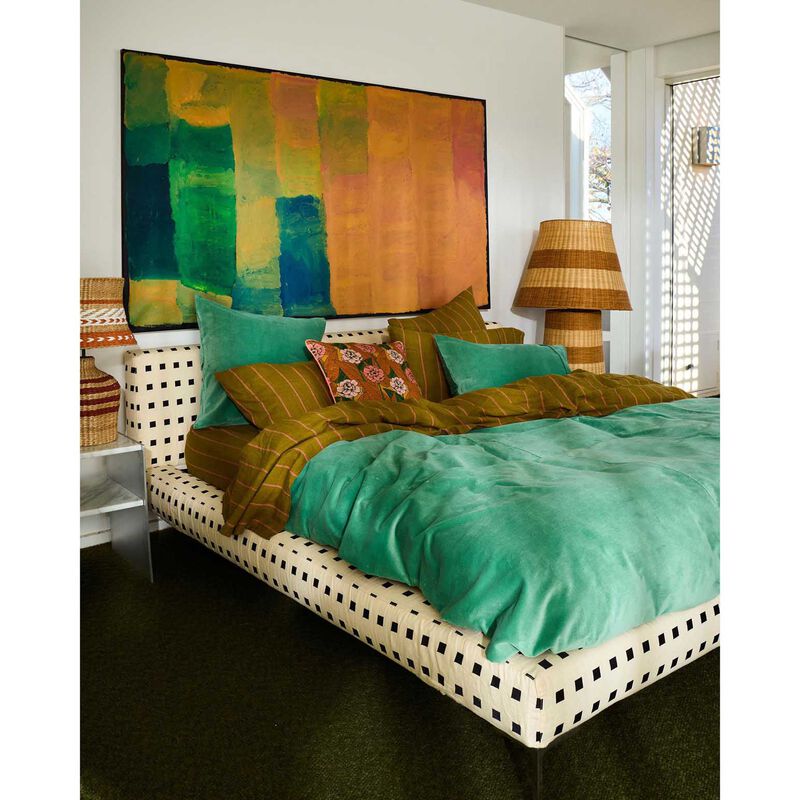 Kip&Co Pistachio Velvet European Pillowcases 2P Set image number 3