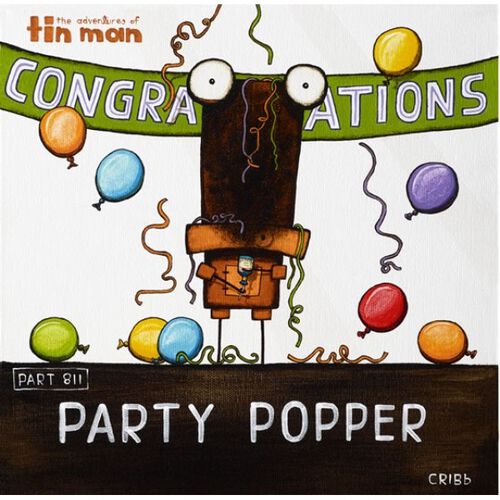 Tony Cribb Party Popper Notecard