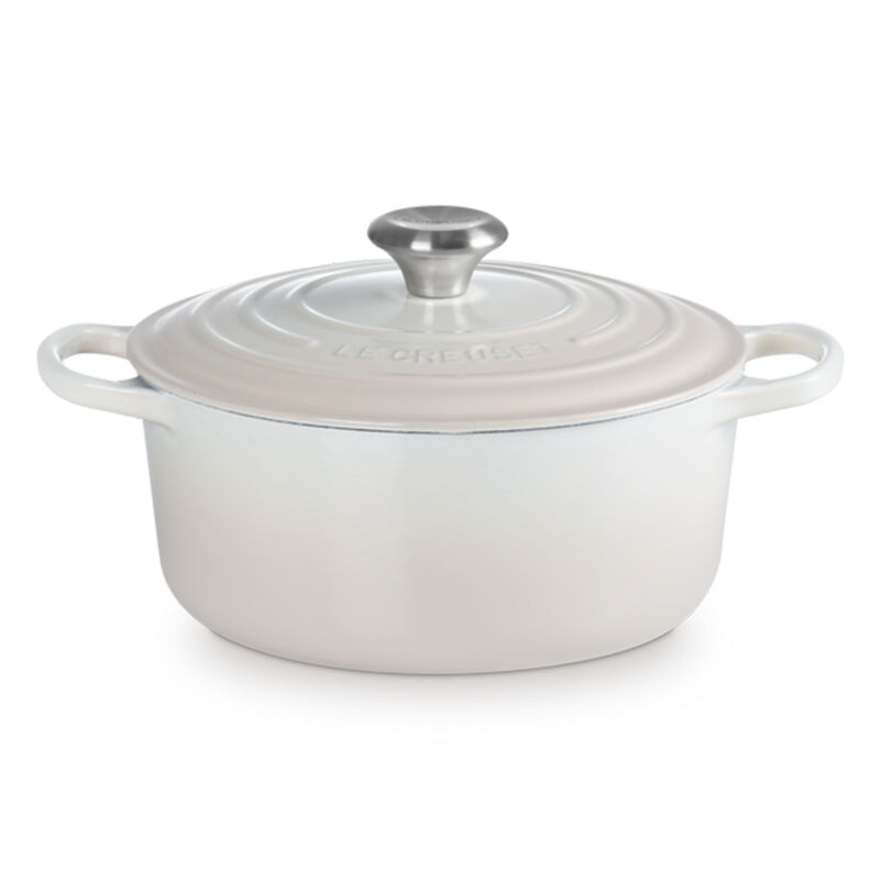 Le Creuset Cast Iron Round Casserole 24cm - Meringue image number 0