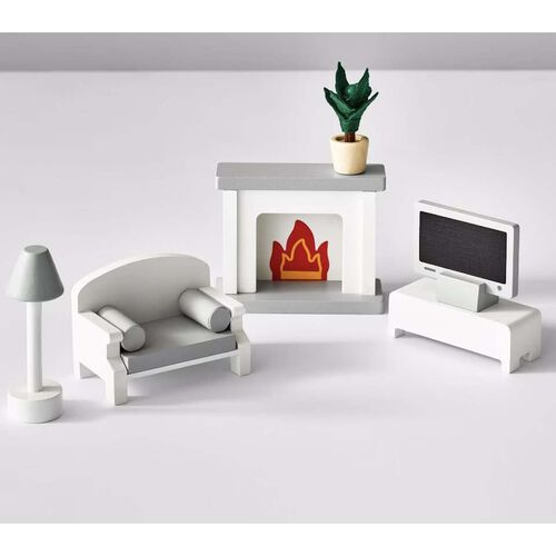 Pottery Barn Kids Dollhouse Accessory Set Living Room
