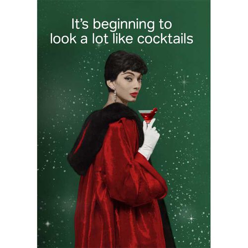 Cath Tate Christmas Cocktails Card