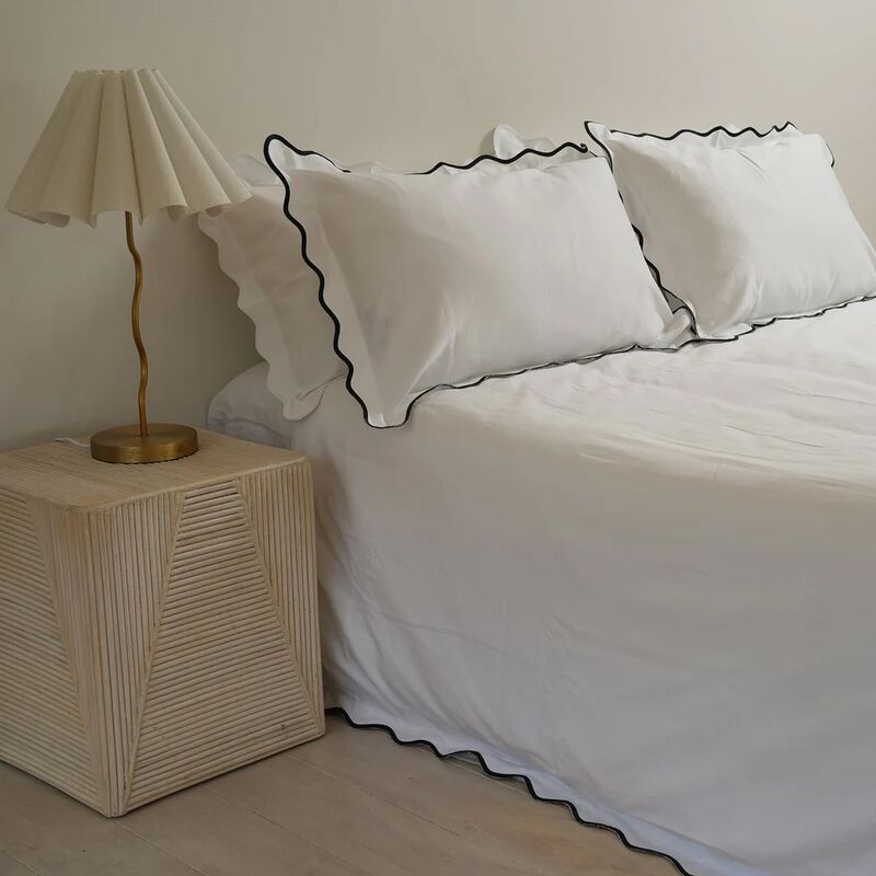 Home Lab Celine Scallop Edge Duvet Set image number 2
