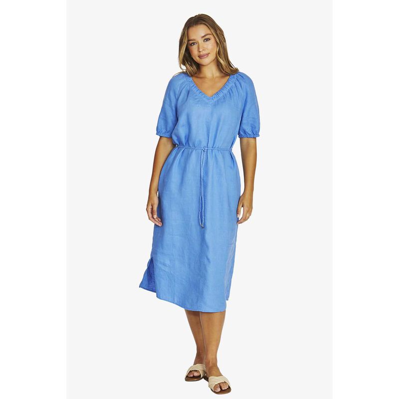 Jump Gather V-Neck Dress image number 3