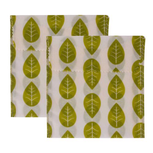 Karlstert Vegan Sandwich Pouch Set Of 2 Leaf
