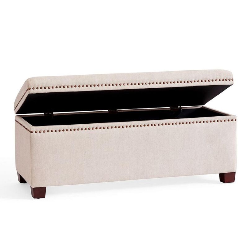 Pottery Barn Tamsen Storage Bench Oatmeal image number 1