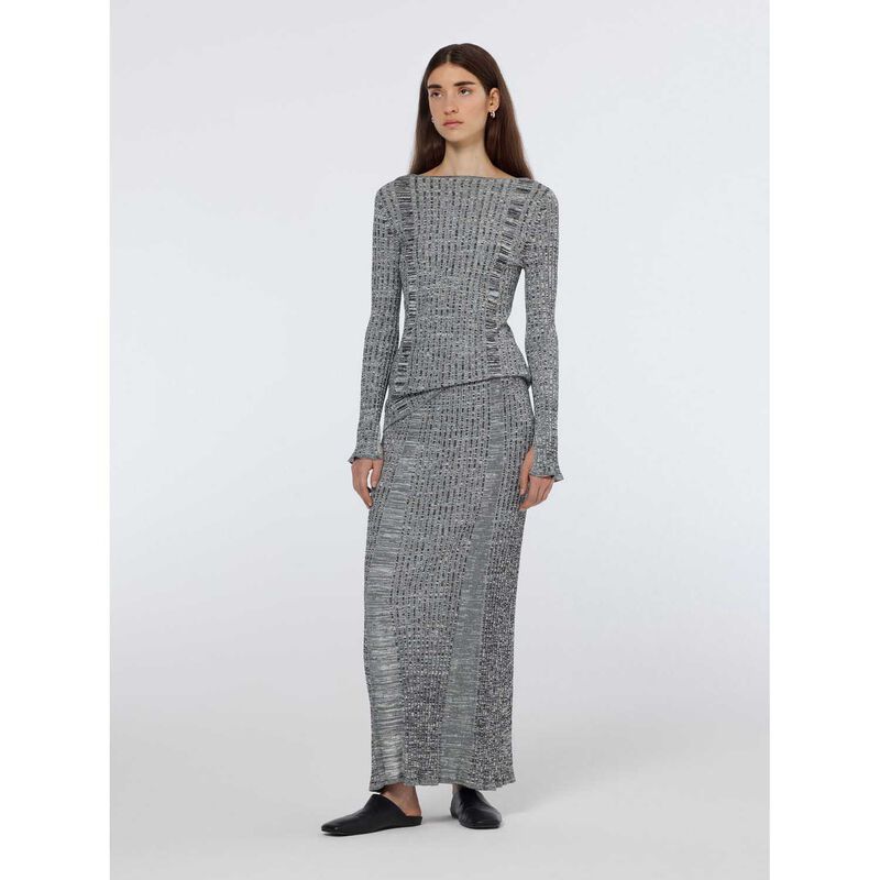 Scotch & Soda Maxi Ribbed Knitted Skirt image number 3