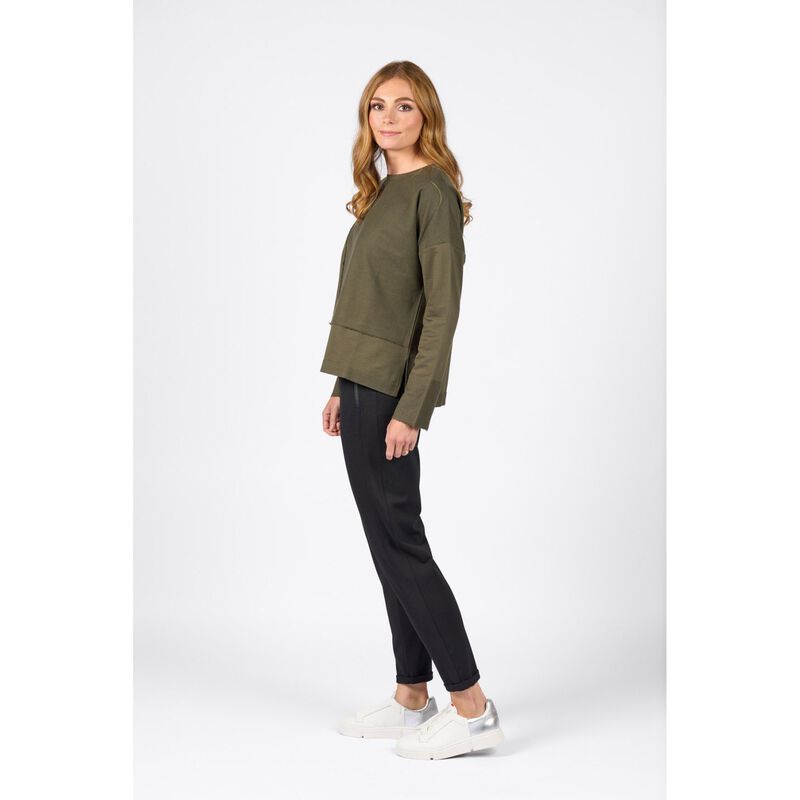 Vassalli Long Sleeve Top With Reverse Detail image number 5
